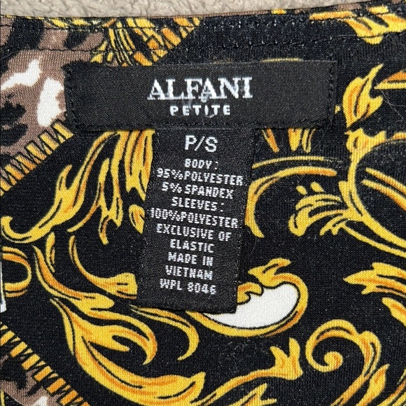 Alfani Baroque Print Top with Leopard Accents - Picture 7 of 8
